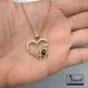 گردنبند لاو به صد زبان دنیا دوستت دارم قلبی طلایی|14040753 - Image 2