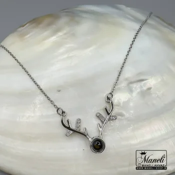 گردنبند تلسکوپی شاخ گوزن به صد زبان دنیا دوستت دارم