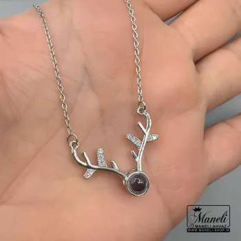 گردنبند زنانه به صد زبان دنیا دوستت دارم مدل شاخ گوزن|14040758 - Image 2