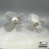 گوشواره مجلسی ظریف نقره ای میخی