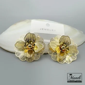 گوشواره ظریف طلایی  گل میخی|14040737 - Image 4