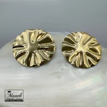 گوشواره سکه ای طلایی میخی