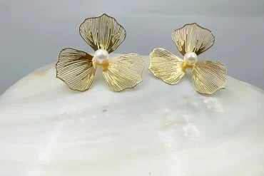 گوشواره ظریف طلایی میخی|14040728