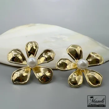 گوشواره ظریف طلایی گل میخی|14040740 - Image 3