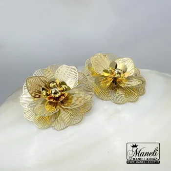 گوشواره ظریف طلایی  گل میخی|14040737 - Image 2