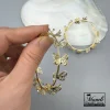 گوشواره طلایی طرح پروانه حلقه ای ظریف|14040745 - Image 2