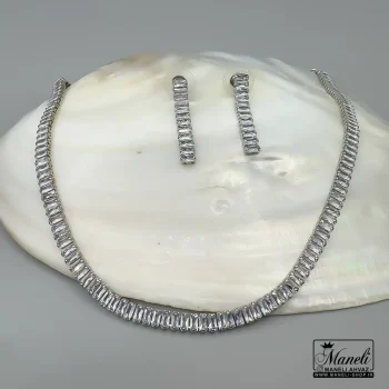 سرویس تنیسی نگین باگتی نقره ای |14040773 - Image 2