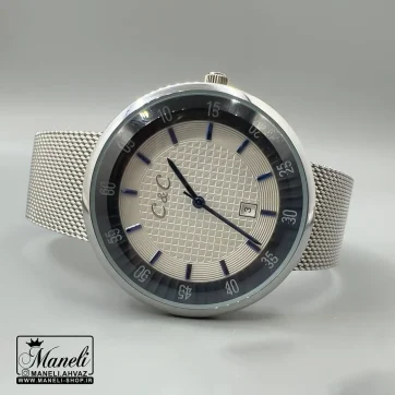 ساعت c&c مردانه نقره ای