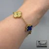 دستبند زنانه ونکلیف طلایی و سورمه ای |14040749 - Image 4