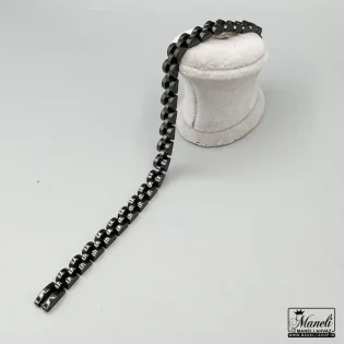 خرید و قیمت دستبند ظریف رولکس مشکی 6 میل | استیل