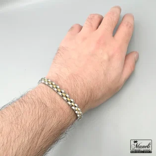 دستبند ظریف رولکس 3 رج با پهنای 6 میل | استیل 14040824