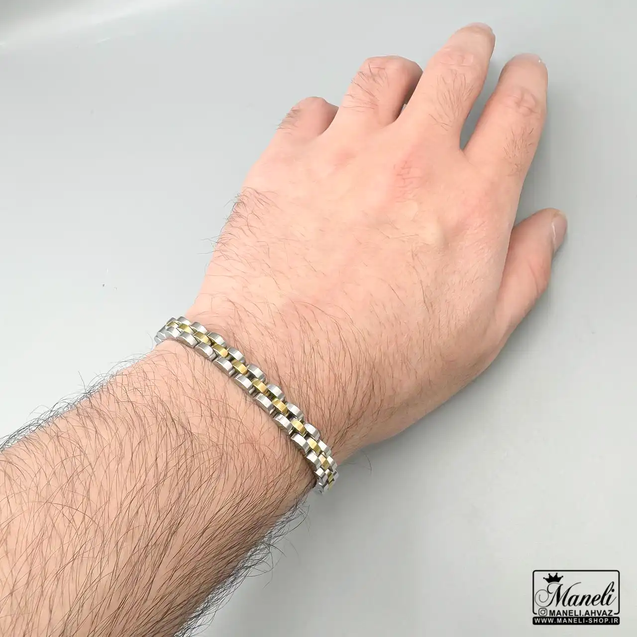 bracelet-rolex-stainless-steel02 دستبند ظریف رولکس 3 رج با پهنای 6 میل | استیل 14040824