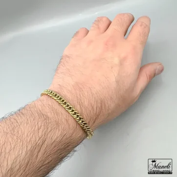 دستبند کارتیر استیل طلایی 6 میل | 14040822