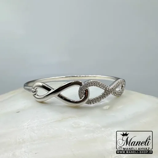 دستبند بی نهایت زنانه نقره ای