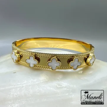 دستبند ونکلیف گل سفید