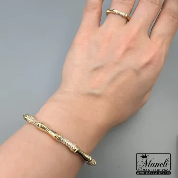 ست دستبند و انگشتر ژوپینگ زنانه رنگ ثابت مدل استخوانی|14040894 - Image 3