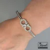 دستبند نقره ای امگا زنانه نگین مخراج شده |140408109 - Image 2