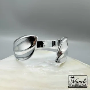 دستبند نقره ای ساده