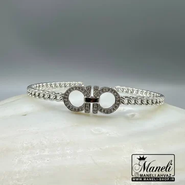 دستبند امگا نقره ای