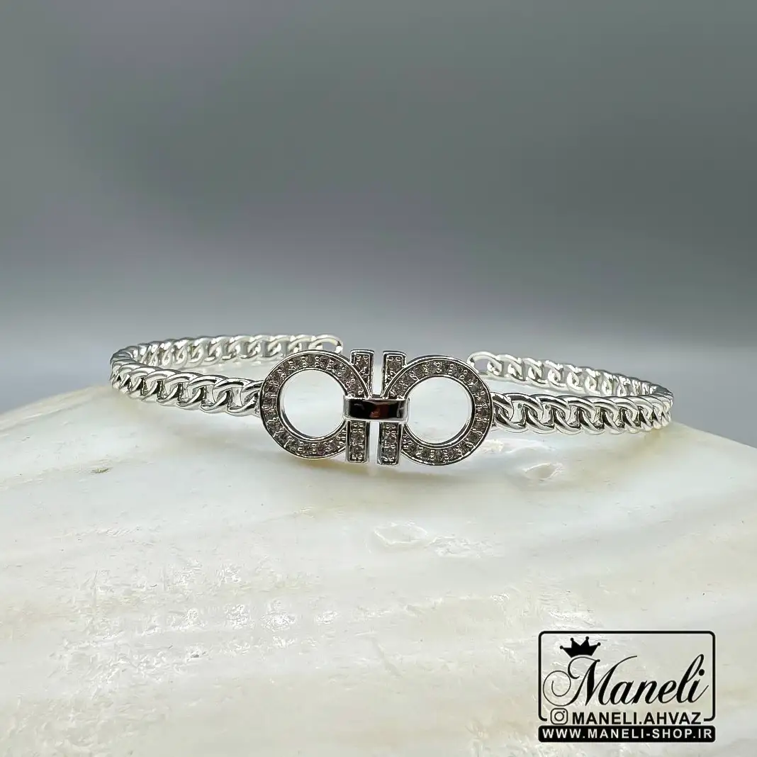 dastband43 دستبند امگا نقره ای