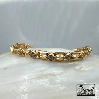 دستبند ژوپینگ زنانه نگین دار