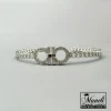 دستبند نقره ای امگا زنانه نگین مخراج شده |140408109 - Image 4