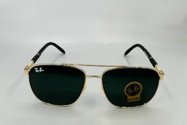 عینک ری بن طلایی و شیشه مشکی