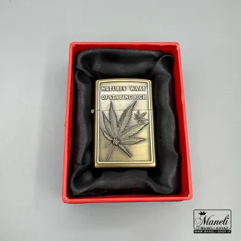 فندک زیپو بنزینی زیتونی طرح برگ|140408169 - Image 2