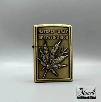 فندک زیپو بنزینی زیتونی طرح برگ|140408169