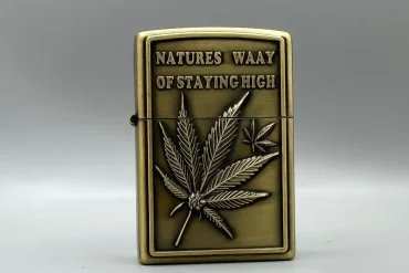 فندک زیپو بنزینی زیتونی طرح برگ|140408169