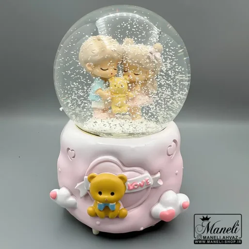 گوی پمپی دو قلو صورتی