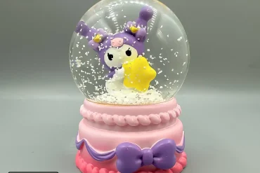 گوی کرومی چراغدار صورتی و بنفش