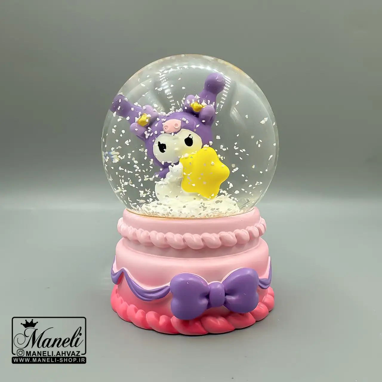 goyy33 گوی کرومی چراغدار صورتی و بنفش