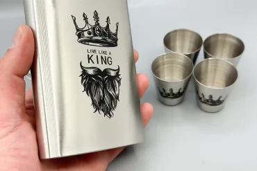 ست هیپ فلاسک و شات KING نقره ای 14040810