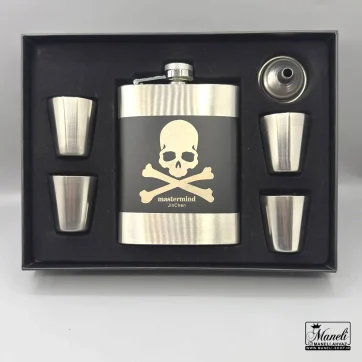 ست هیپ فلاسک و شات mastermind با طرح جمجمه