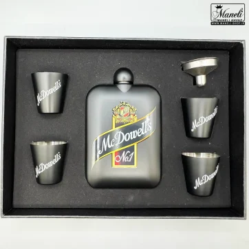 خرید ست هیپ فلاسک و شات لاکچری مشکی