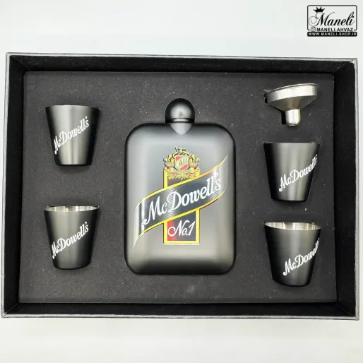 خرید ست هیپ فلاسک و شات لاکچری مشکی