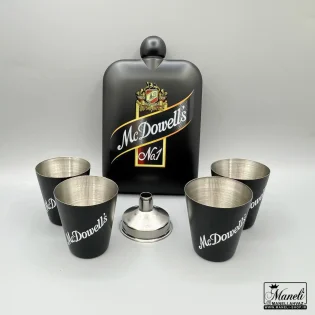 ست هیپ فلاسک و شات لاکچری مشکی 14040813