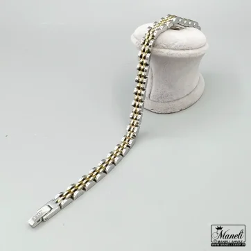 خرید دستبند ظریف رولکس طلایی سیلور 6 میل | استیل