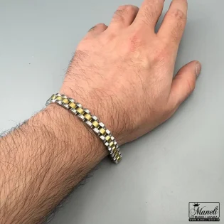 دستبند رولکس 3 رج با پهنای 8 میل | استیل 14040822