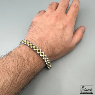 دستبند رولکس 3 رج با پهنای 8 میل | استیل 14040822