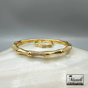 ست دستبند و انگشتر ژوپینگ زنانه رنگ ثابت مدل استخوانی|14040894 - Image 6