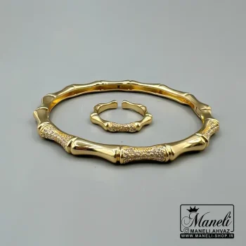 ست دستبند و انگشتر ژوپینگ زنانه رنگ ثابت مدل استخوانی|14040894 - Image 5