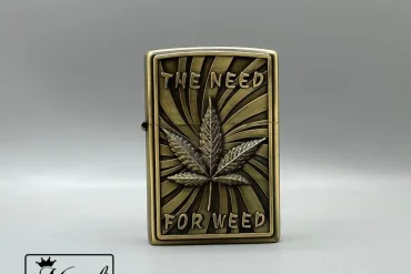 فندک زیپو بنزینی زیتونی طرح برگ|14040902