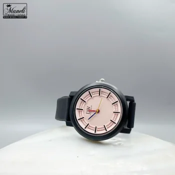 ساعت دخترانه صفحه صورتی بند سیلیکونی مشکی 14040937 - Image 3