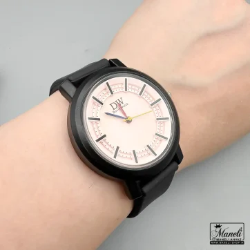 ساعت دخترانه صفحه صورتی بند سیلیکونی مشکی 14040937