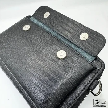 کیف دوحالته دستی و دوشی چرم طبیعی مشکی - Image 5