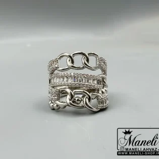 انگشتر نقره ای زنانه نگین دار