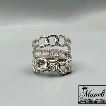 انگشتر نقره ای زنانه نگین دار
