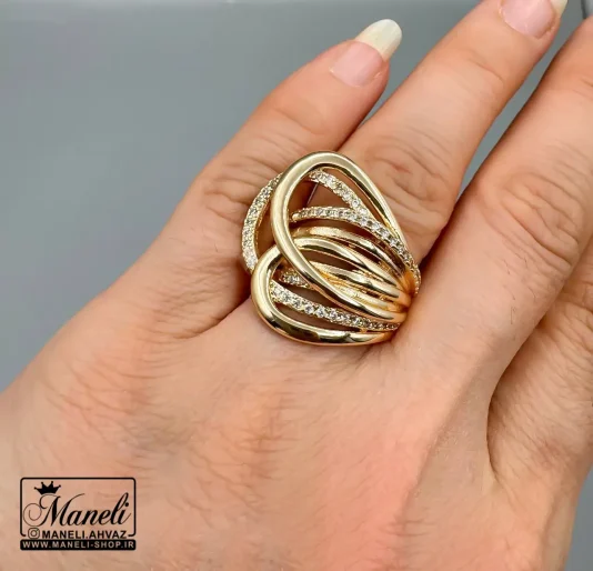 انگشتر طلایی نگین دار زنانه